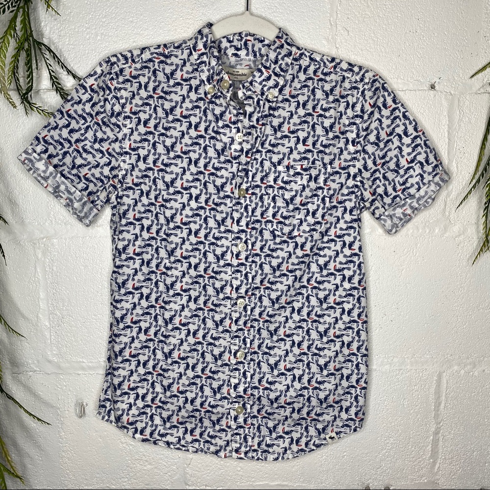 Abercrombie Kids Toucan SS Button Shirt Size M/12